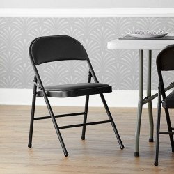 Black padded Folding chair